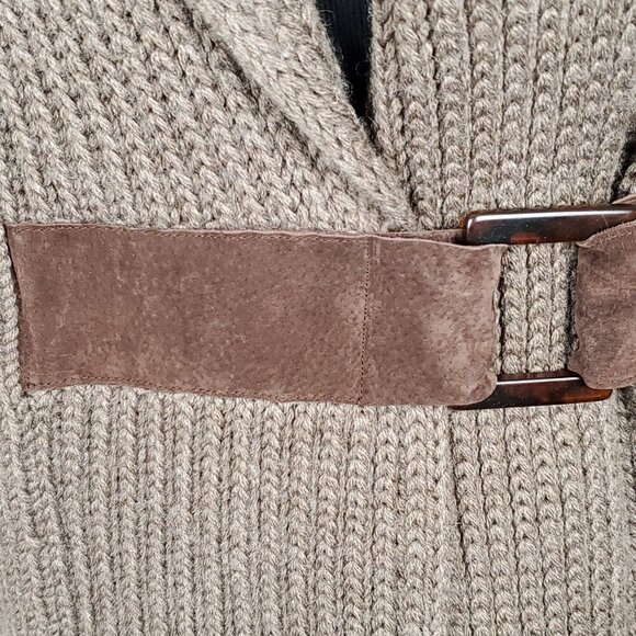 Soft Surroundings Women Cardigan Sweater M Brown Wool Blend Quiet Luxury Elegant - Picture 6 of 11